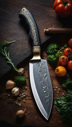 herb knife,knife kitchen,kitchen knife,hunting knife,sharp knife,cuttingboard,kitchenknife,bowie knife,chopping board,table knife,serrated blade,cutting board,cooking utensils,beginning knife,kitchen tools,cooking spoon,cooking book cover,baba ghanoush,scabbard,wood trowels,Photography,General,Fantasy