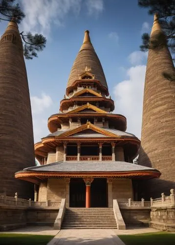 stone pagoda,chortens,asian architecture,stupa,pagodas,stupas,lotus temple,gopura,chedi,buddhist temple,chhatri,dhammakaya pagoda,vihara,tsongkhapa,chorten,beomeosa temple,bodhgaya,vipassana,mahavihara,bagan,Art,Classical Oil Painting,Classical Oil Painting 09