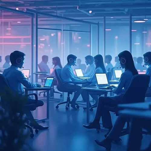 there are many people working at computers at this conference room,blur office background,computer room,neon human resources,computer business,incubators,cios,computerware,computacenter,women in techn