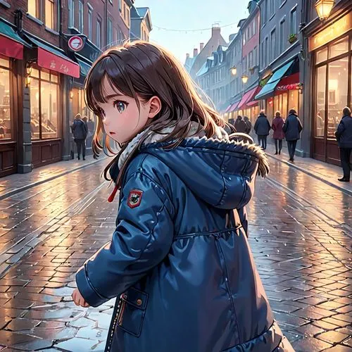 parisian,linetskaya,girl walking away,donsky,martre,paris,Anime,Anime,General