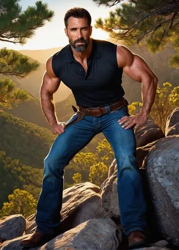 wolverine,edge muscle,brawny,balanced boulder,stone background,muscle man,muscular,macho,avenger hulk hero,steel man,manly,strongman,jeans background,thanos,muscle icon,hulk,desert background,ken,male character,mercenary,Illustration,American Style,American Style 07