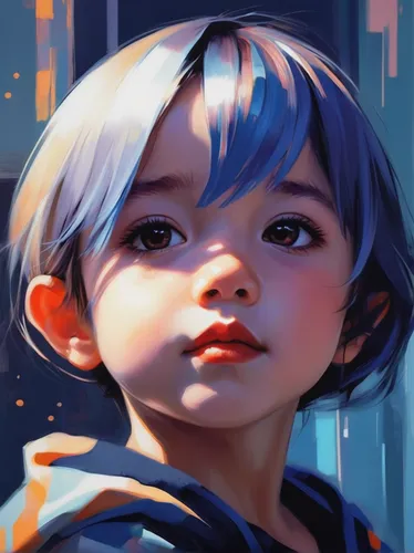 rei ayanami,digital painting,child portrait,blue painting,girl portrait,world digital painting,custom portrait,portrait background,2d,vector girl,aqua,illustrator,digital art,child girl,kids illustration,piko,fantasy portrait,little girl,artist color,lux,Conceptual Art,Fantasy,Fantasy 19