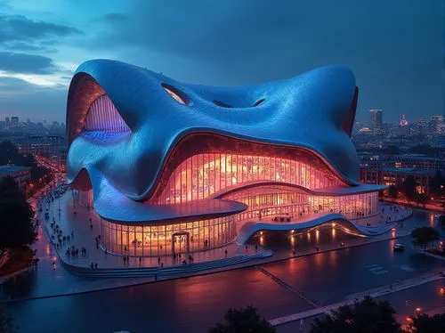 philharmonie,futuristic art museum,opera house,disney hall,futuristic architecture,ozeaneum,guggenheim museum,walt disney concert hall,morphosis,elbphilharmonie,house of the sea,opera house sydney,universal exhibition of paris,the palau de la música catalana,artscience museum,calatrava,etfe,futuroscope,concert hall,musical dome,Photography,General,Realistic