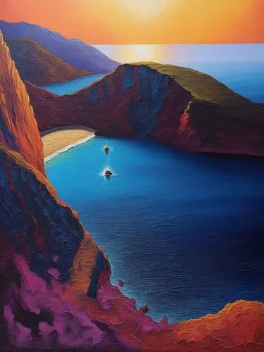 Painting Abstract nude Body Art Oil Painting,navagio bay,navagio beach,navagio,aeolian islands,cyclades,coastal landscape,molokini,sea landscape,la graciosa,volcanic landscape,purple landscape,seascap