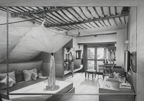 mosquito net,children's bedroom,canopy bed,japanese-style room,attic,four poster,bedroom,four-poster,inverted cottage,sleeping room,cocoon,home interior,tent at woolly hollow,bannack camping tipi,chil