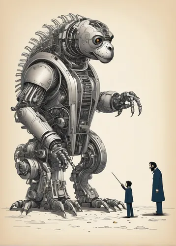 sci fiction illustration,dr who,game illustration,giant schirmling,doctor who,cybernetics,mech,robots,sci fi,disney baymax,droid,puppeteer,size comparison,robot,uintatherium,scrap collector,cogs,walking man,steampunk,book illustration,Photography,Fashion Photography,Fashion Photography 08