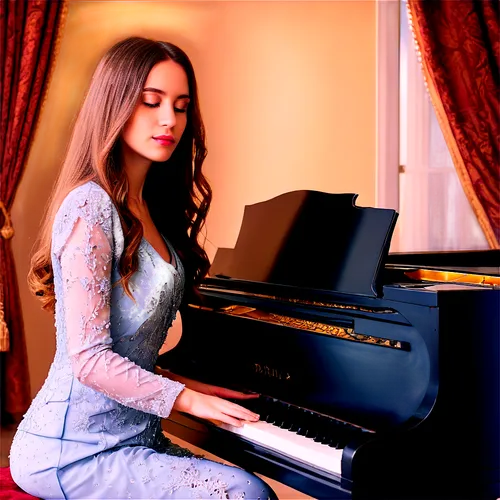 cute girl playing piano,pianist,piano,piano lesson,pianoforte,iris on piano,concerto for piano,play piano,the piano,piano player,habanera,chopin,pianola,steinway,boesendorfer,borodin,sonnambula,grand piano,piano notes,bosendorfer,Illustration,Realistic Fantasy,Realistic Fantasy 30