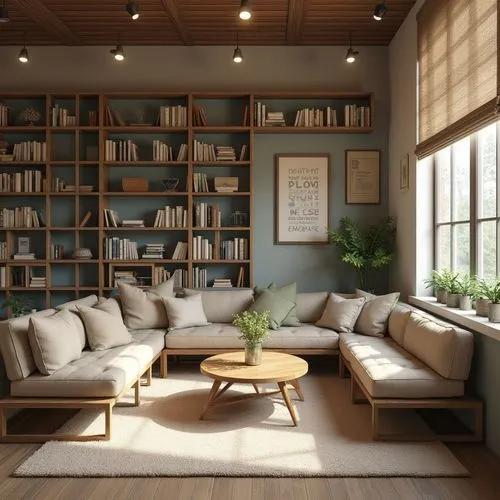 living room,bookcases,livingroom,bookshelves,modern living room,sitting room,family room,loft,sofa set,reading room,bookcase,contemporary decor,sofas,modern minimalist lounge,modern decor,apartment lounge,modern room,interior design,great room,book wall,Photography,General,Realistic