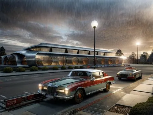 retro diner,truckstop,car dealership,drive in restaurant,storybrooke,electric gas station,truck stop,mercedes benz limousine,wonderfalls,smallville,motel,retro automobile,maranello,fiorano,deakins,gas station,autopia,photorealism,dennys,edsel