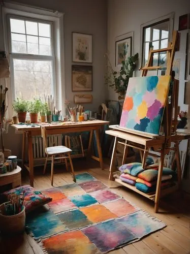 easel,the living room of a photographer,fabric painting,studio light,atelier,painter,painterly,home studio,abstract painting,in a studio,meticulous painting,painting technique,watercolorist,watercolourist,workspace,overpainting,easels,art painting,roominess,flower painting,Illustration,Abstract Fantasy,Abstract Fantasy 22