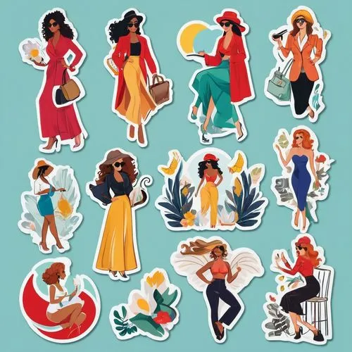 stickers,christmas stickers,clipart sticker,fairy tale icons,retro paper doll,women silhouettes,animal stickers,paper dolls,summer icons,sticker,cutouts,icon set,rainbow jazz silhouettes,party icons,fall icons,fruit icons,set of icons,jazz silhouettes,vector people,gestures,Unique,Design,Sticker