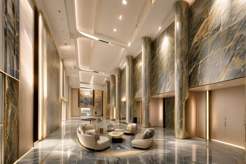 hallway,lobby,hallway space,hotel hall,luxury hotel,hotel lobby,corridor,luxury home interior,interior modern design,contemporary decor,hyatt hotel,interior decoration,entrance hall,jumeirah,oasis of seas,ceramic floor tile,3d rendering,ballroom,largest hotel in dubai,interior decor