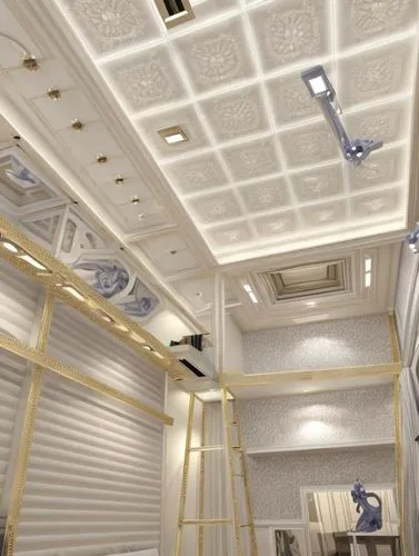 ceiling construction,spaceship interior,ufo interior,ceiling ventilation,ceiling lighting,sky space concept