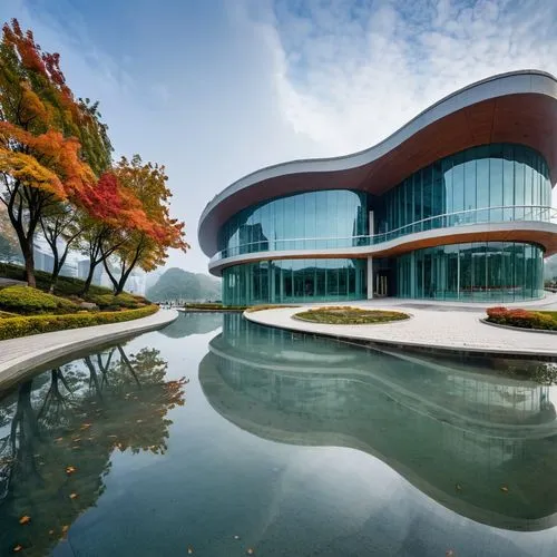 south korea,asian architecture,chinese architecture,futuristic art museum,suzhou,gyeonggi do,korea,hongdan center,daejeon,gangwon do,hyang garden,futuristic architecture,hall of supreme harmony,sejong