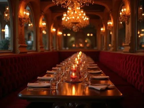 new york restaurant,banquette,restaurant bern,ristorante,long table,bistro,restaurant ratskeller,dining room,candle light dinner,table setting,fine dining restaurant,restaurante,a restaurant,restaurant,maggiano,diner,brasserie,dining table,table arrangement,place setting,Photography,General,Realistic