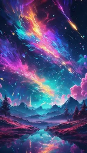 unicorn background,colorful stars,fantasy landscape,colorful background,galaxy,fairy galaxy,full hd wallpaper,rainbow and stars,colorful star scatters,art background,space art,hd wallpaper,crayon background,background colorful,vast,landscape background,nebula,vapor,fire background,creative background,Conceptual Art,Daily,Daily 21