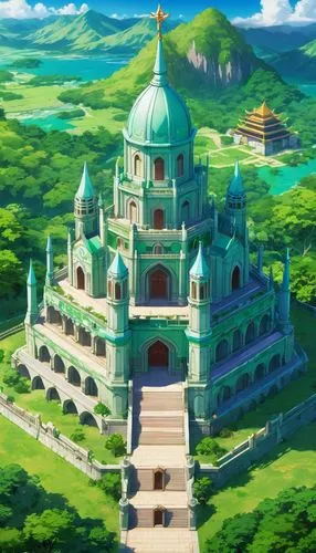 yazaki,yoshikuni,seborga,ghibli,summit castle,kingdom,abuza,kanto,stone palace,knight's castle,alfheim,venanzio,enel,katara,defend,gopura,hall of supreme harmony,miramare,studio ghibli,vongola,Illustration,Japanese style,Japanese Style 03