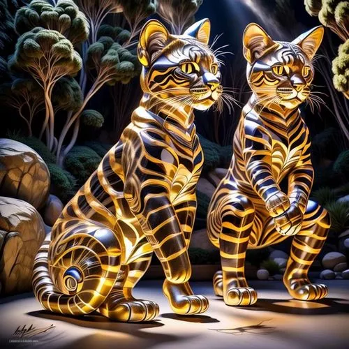 ocelots,georgatos,stigers,felids,tigers,tretchikoff,bengals,gatos,riverclan,tabbies,tygers,tigor,sabercats,rimau,glass painting,felines,tigresses,catterns,thunderclan,two cats