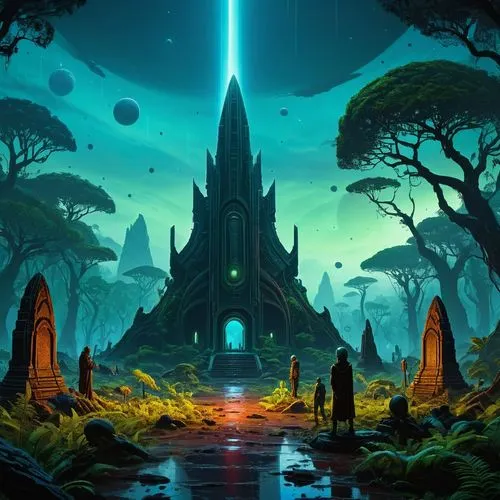 fantasy landscape,alien world,fantasy picture,cartoon video game background,alien planet,futuristic landscape,Conceptual Art,Sci-Fi,Sci-Fi 12