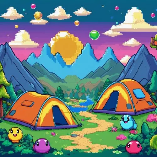 camping tents,tents,camping,campers,encampment,campamento,Unique,Pixel,Pixel 02