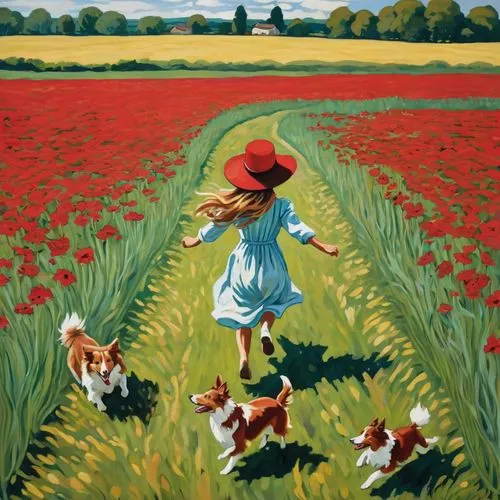 field of poppies,poppy fields,girl picking flowers,tulip field,poppy field,tulips field,red poppies,field of flowers,flower field,tulip fields,flowers field,blooming field,red tulips,cultivated field,picking flowers,provender,poppies in the field drain,daffodil field,flower painting,field of cereals,Art,Artistic Painting,Artistic Painting 07