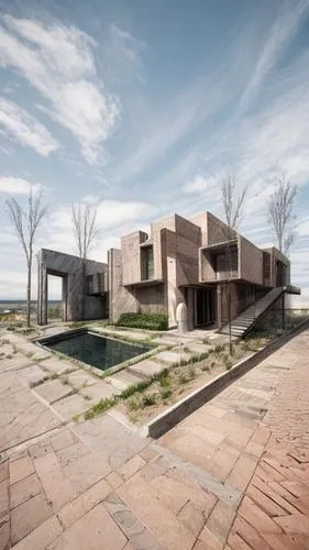 dunes house,archidaily,cubic house,cube stilt houses,corten steel,brutalist architecture,cube house,arq,termales balneario santa rosa,house hevelius,modern architecture,concrete blocks,residential hou