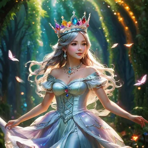 fairy queen,rosa 'the fairy,fantasy picture,fairy tale character,faerie,faery,Illustration,Realistic Fantasy,Realistic Fantasy 28