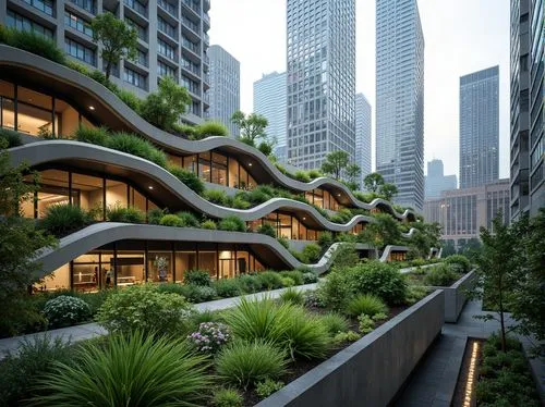 futuristic architecture,interlace,roof garden,safdie,biopolis,gehry,landscaped,barbican,urban design,heatherwick,bjarke,conservancy,grass roof,robarts,garden design sydney,battery gardens,sinuous,gensler,roof landscape,landscape design sydney