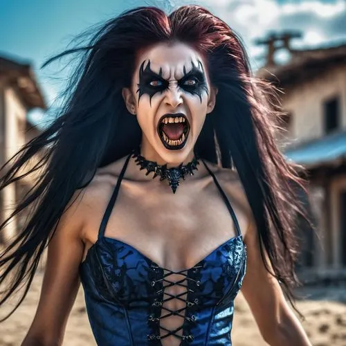 demoness,vampire woman,demona,catrina,voodoo woman,xandria,scary woman,sirenia,gothic woman,rasputina,catrina calavera,vampire lady,vampyre,mortiis,hekate,satana,saraya,vampiric,almah,malefic,Photography,General,Realistic