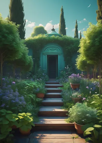 green garden,clove garden,the garden,dandelion hall,frame flora,garden of plants,towards the garden,druid grove,garden door,gardens,to the garden,tunnel of plants,garden,secret garden of venus,vegetable garden,portal,the threshold of the house,spring garden,flower garden,3d render,Conceptual Art,Sci-Fi,Sci-Fi 11