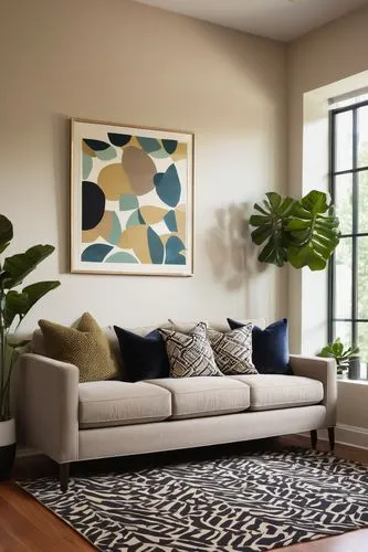 contemporary decor,modern decor,interior decor,mid century modern,living room,philodendron,sitting room,livingroom,modern living room,apartment lounge,geometric style,home interior,loveseat,modern minimalist lounge,family room,gold stucco frame,sofa set,stucco frame,interior decoration,interior design,Conceptual Art,Oil color,Oil Color 14