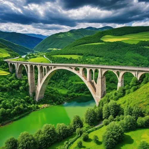 chmarossky viaduct,viaducts,bernina railway,viaduct,sweeping viaduct,rainbow bridge,viaducto,viaduc,pont,the valley of the,highway bridge,scenic bridge,railtours,visegrad,hohenzollern bridge,pyrenees,asturias,bosnia,aaaa,railroad bridge,Photography,General,Realistic