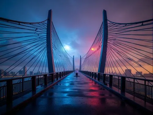 rainbow bridge,zakim,bridge new europe,anzac bridge,bridged,hohenzollern bridge,ravenel bridge,danube bridge,suspension bridge,bridge,love bridge,angel bridge,pont,skybridge,blue hour,bridges,oxenbridge,cable-stayed bridge,bridging,passerelle