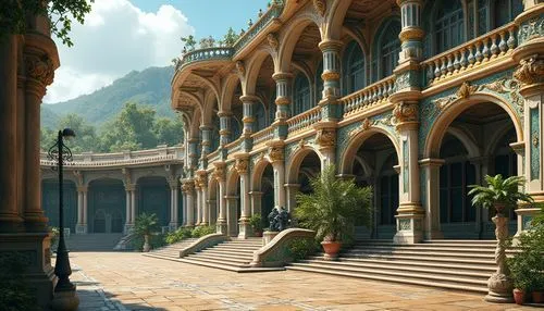 theed,sapienza,palaces,tanoa,riviera,kotor,naboo,water palace,granada,dorne,hacienda,tropico,lacosta,alhambra,montecarlo,europe palace,rivendell,andara,toussaint,courtyard,Photography,General,Realistic