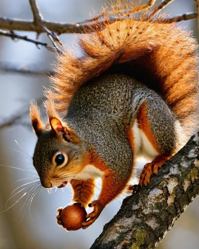 A squirrel eating a nut  Description automatically generated with low confidence,eurasian red squirrel,tree squirrel,red squirrel,eurasian squirrel,sciurus carolinensis,abert's squirrel,indian palm sq