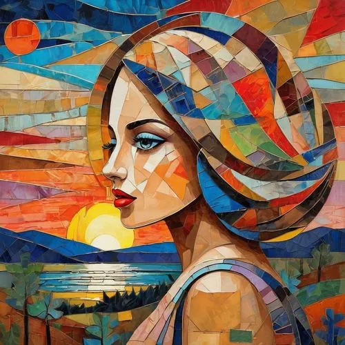 art deco woman,mousseau,vanderhorst,boho art,jasinski,viveros,Art,Artistic Painting,Artistic Painting 45