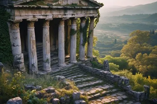 greek temple,temple of diana,garni,segesta,walhalla,messene,pergamon,pergamum,roman temple,panagora,ancient ruins,temple of poseidon,priene,delphi,ephesus,artena,the ancient world,artemis temple,temple of hercules,roman columns,Conceptual Art,Sci-Fi,Sci-Fi 18