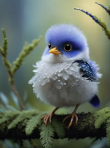 beautiful bird,bluebird perched,angry bird,exotic bird,twitter bird,blue bird,perched on a log,nature bird,perched bird,perching bird,blue jay,puffed up,western bluebird,serious bird,blue parrot,superb fairywren,fluffed up,bluebird,lazuli bunting,blue jays,Art,Artistic Painting,Artistic Painting 02