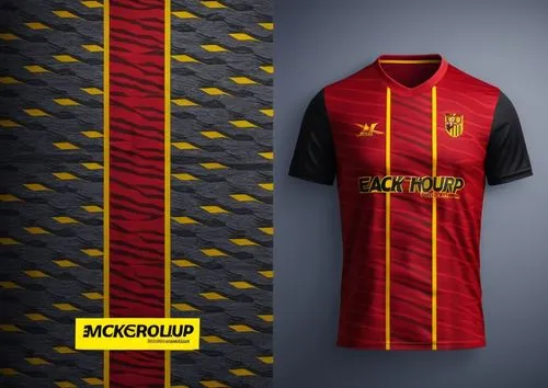 t shirt jersey team mockup yellow and red and black color ,the new jersey for soccer, which features an orange stripe,nordsjaelland,jagiellonia,monarcas,galatasary,belgae,metrostars,Photography,Genera