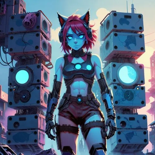 transistor,celldweller,kallen,lagann,gaige,wayforward,Illustration,American Style,American Style 04