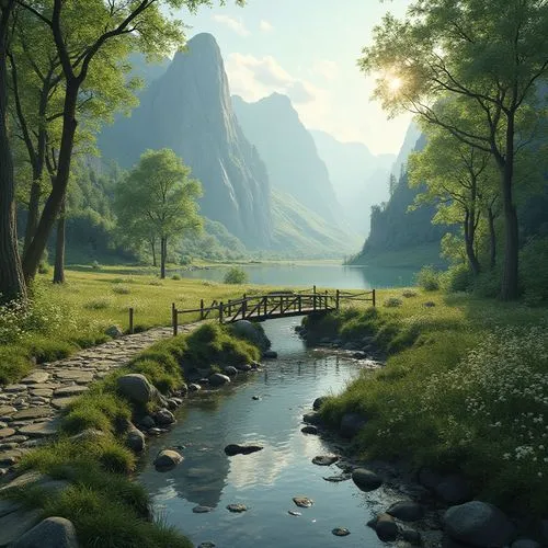 landscape background,fantasy landscape,river landscape,mountain landscape,mountain scene,nature landscape,meadow landscape,salt meadow landscape,green landscape,world digital painting,forest landscape,mountain spring,nature background,alpine landscape,beautiful landscape,landscape nature,mountainous landscape,valley,brook landscape,mountain meadow,Photography,General,Realistic