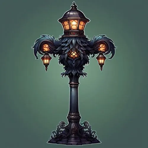 gas lamp,iron street lamp,streetlamp,street lamp,street lamps,streetlamps,Illustration,Abstract Fantasy,Abstract Fantasy 11