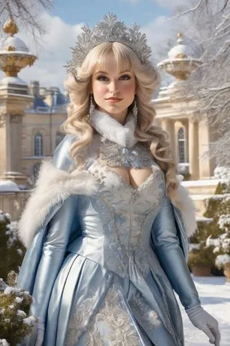 the snow queen,suit of the snow maiden,white rose snow queen,elsa,ice princess,princess sofia,Digital Art,Impressionism