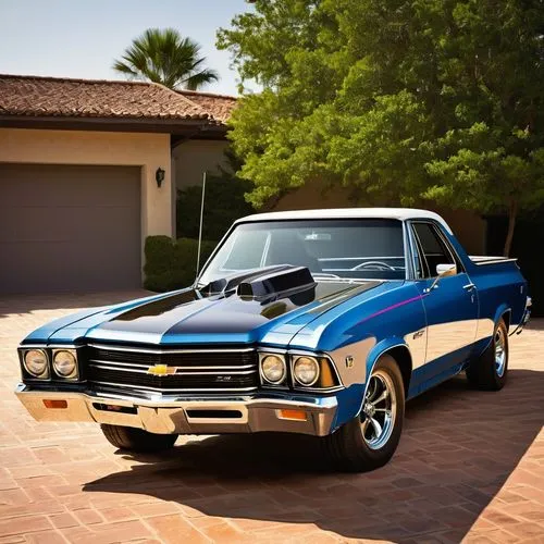 Chevy El Camino , com borekit esportivo de fibra de carbono,buick riviera,ford torino,chevrolet el camino,buick invicta,buick gran sport,pontiac ventura,mercury cougar,pontiac gto,dodge monaco,mercury