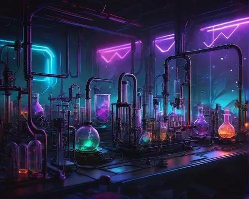 laboratory,chemical laboratory,chemist,lab,distillation,potions,laboratory information,neon drinks,neon light drinks,chemical plant,formula lab,pharmacy,laboratory equipment,refinery,laboratory oven,sci fiction illustration,scientific instrument,reagents,neon cocktails,potion,Art,Classical Oil Painting,Classical Oil Painting 10