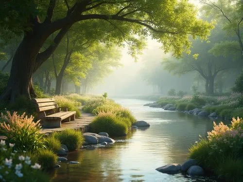 river landscape,brook landscape,nature wallpaper,nature landscape,landscape background,landscape nature,green landscape,forest landscape,river bank,flowing creek,beautiful landscape,tranquility,fantasy landscape,jordan river,nature background,mountain stream,waterway,morning mist,world digital painting,clear stream,Photography,General,Realistic