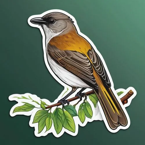 daurian redstart,minivet,chestnut-backed chickadee,white-headed munia,redstart,rufous,bird illustration,eastern yellow robin,tyrant flycatcher,common redstart,turdus philomelos,bushshrikes,redstarts,towhee,treepies,baltimore oriole,african dusky flycatcher,bird robin,bird png,grey shrike-thrush,Unique,Design,Sticker