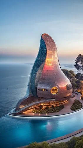 futuristic architecture,house of the sea,hotel barcelona city and coast,futuristic art museum,snohetta,disney concert hall,Photography,General,Sci-Fi