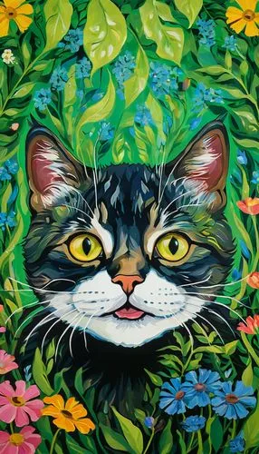 rousseau,flower cat,tretchikoff,flower animal,felino,cat vector,Photography,Documentary Photography,Documentary Photography 24