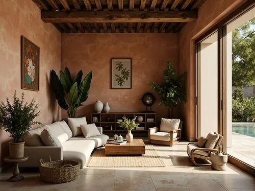 provencal life,masseria,amanresorts,provencal,palmilla,house plants,marrakesh,sitting room,moroccan pattern,alcove,spanish tile,houseplants,cabana,travertine,interior decor,marrakech,patio,alcoves,home interior,living room